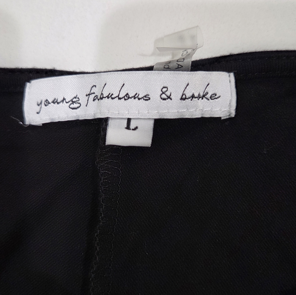 Young Fabulous & Broke Tulola Dress (L) Black Ruched Booty Cowl Draping Maxi - Picture 7 of 10